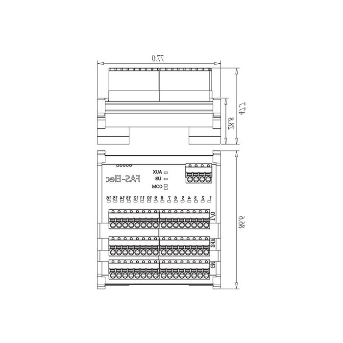 IP20, IO-Link Hub, PNP, 16DI, terminal module, 00BH12S